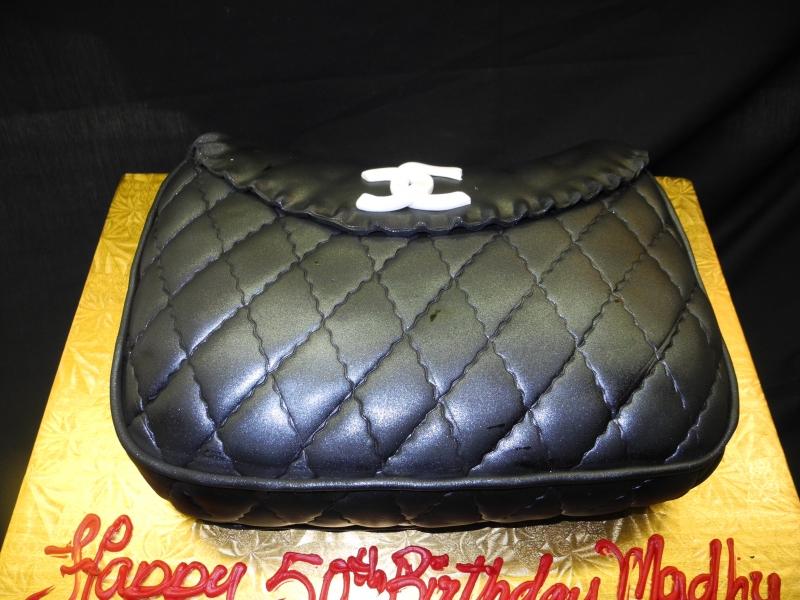 Chanel Black Purse Cake