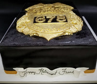 Badge Retirement Cake CS0296
