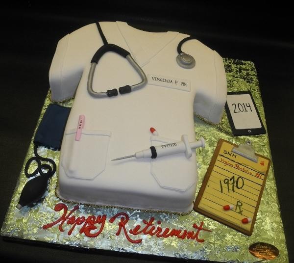 Nurse Retirement Fondant Cake