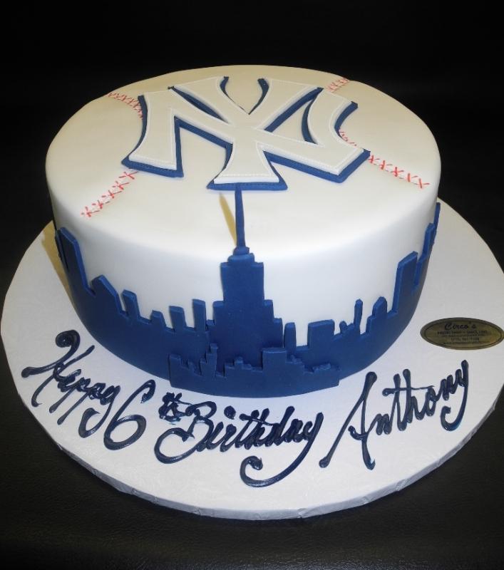 Yankee cake  Yankee cake, New york yankees cake, New york yankees