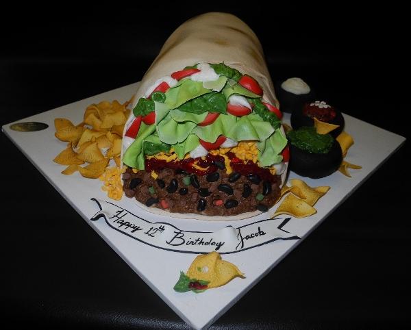 Burrito Fondant Custom Cake 