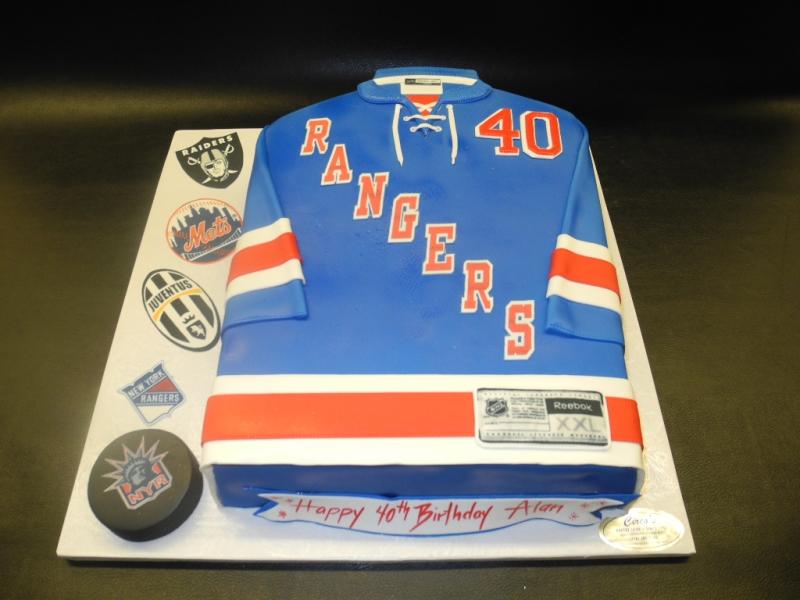 New York Ranger Birthday Cake  Hockey cakes, Hockey birthday