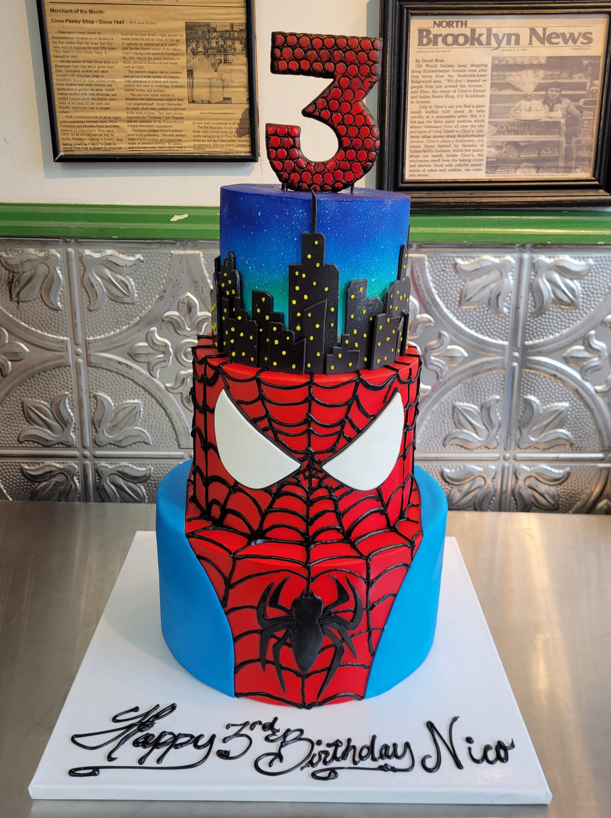 Spiderman Birthday Cake B2402