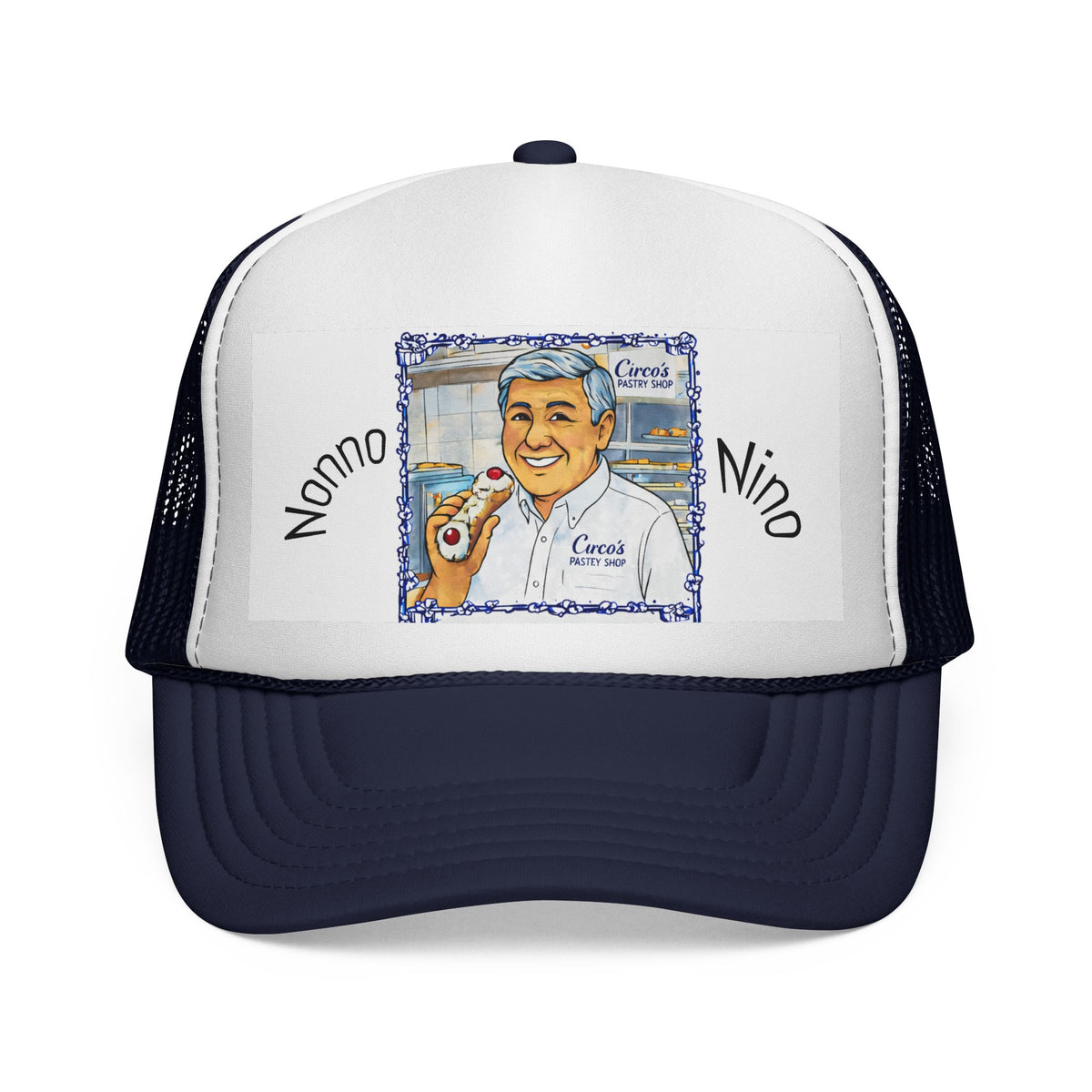 Trucker Cap — 'Nonno Nino' Italian Grandfather Portrait Hat