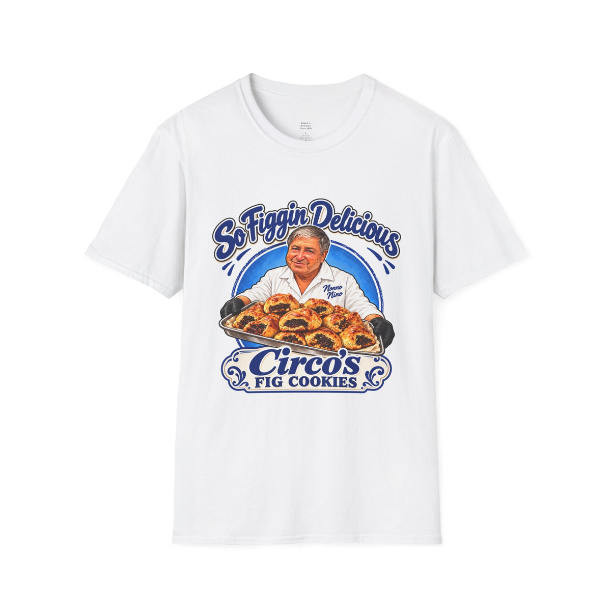 T-Shirt – Nonno Nino “So Figgin Delicious” Fig Cookies Brooklyn Bakery Graphic Tee