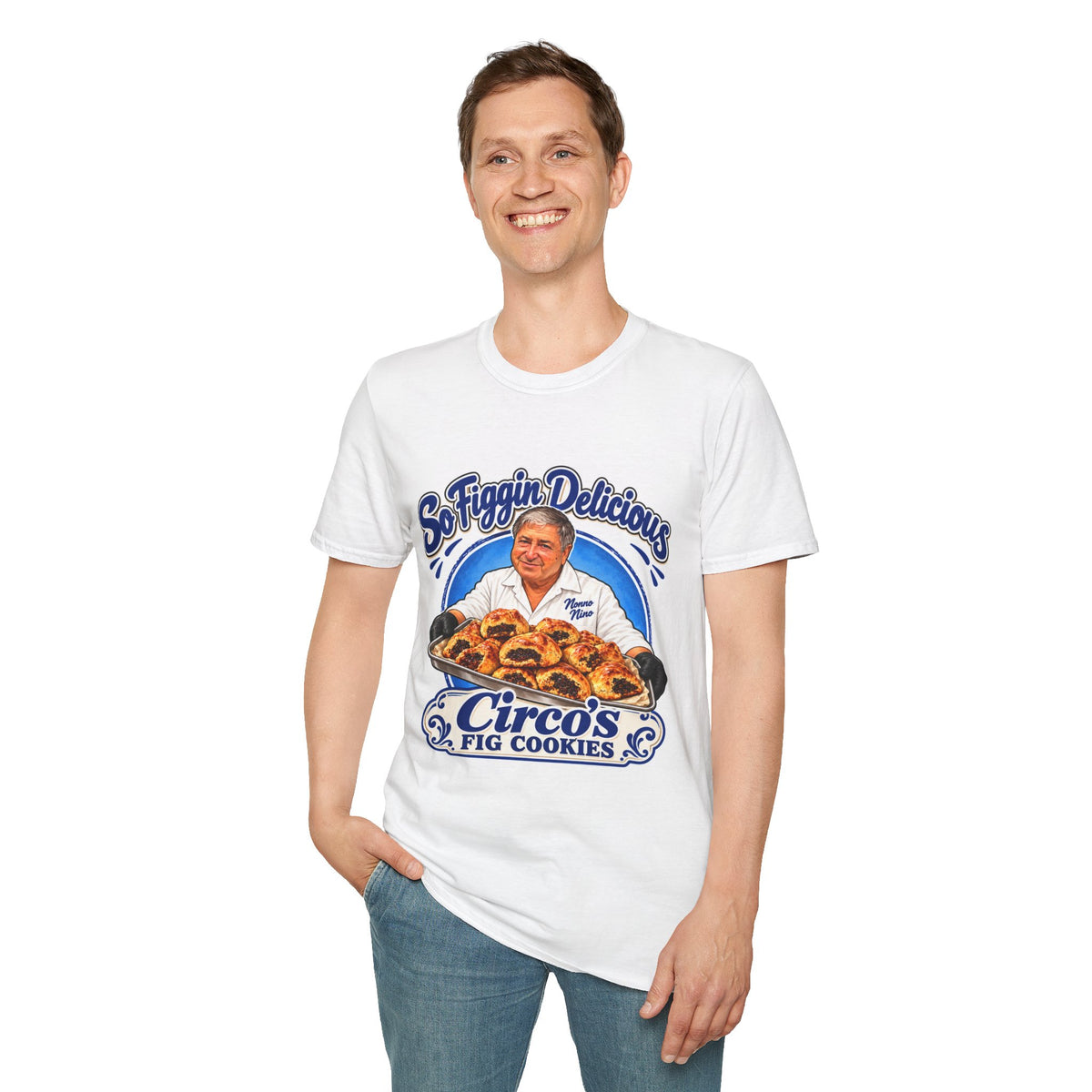 T-Shirt – Nonno Nino “So Figgin Delicious” Fig Cookies Brooklyn Bakery Graphic Tee
