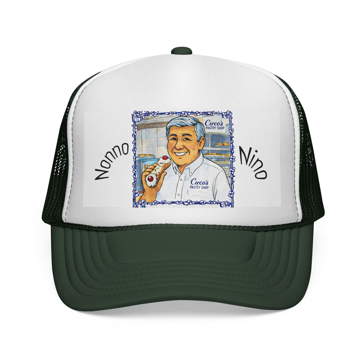 Trucker Cap — 'Nonno Nino' Italian Grandfather Portrait Hat