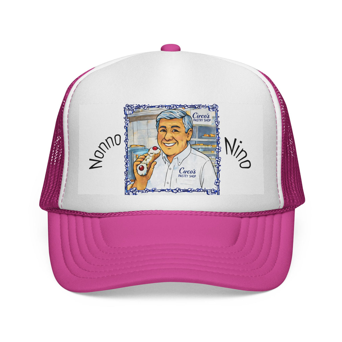 Trucker Cap — 'Nonno Nino' Italian Grandfather Portrait Hat