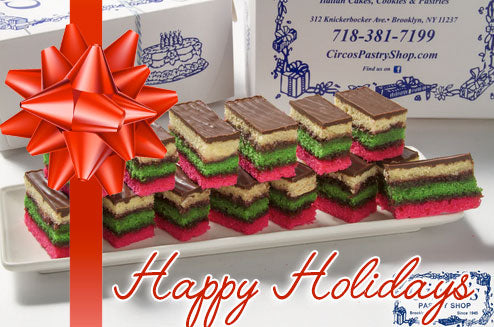 Rainbow Cookies (Tri-color) 1 Lb. Box