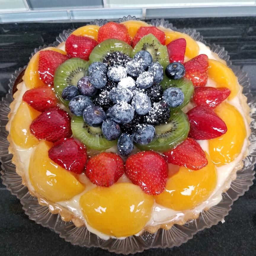 [Local shop] Birthday Mango & Fruits Cake with Oreo Biscuits