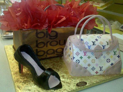 Shoes and LV Bag, and Shopping Bag Cake