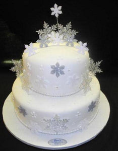 Snowflake Wedding Cake - W082