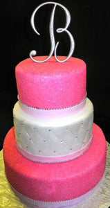 Pink Sparkle Wedding Cake - W096