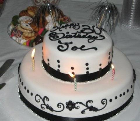 Black and White Theme 30th Birthday - B0147