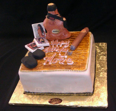 Kim Kardashian Magazine, Bottle, and Slippers Cake - CS0170