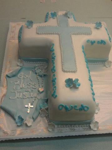 Boy Cross Cake Religious - R054