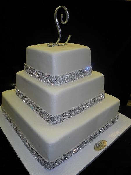Crystal Wedding Cake - W154 – Circo's Pastry Shop