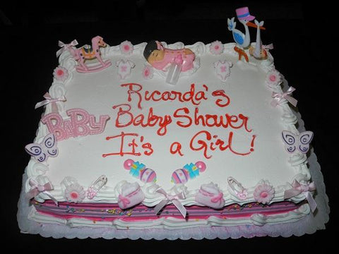 Baby Shower Cream Cake Girl - BS049