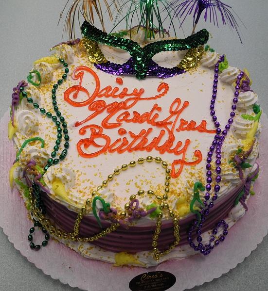 Mardi Gras with Beeds Cake Cream - B0540