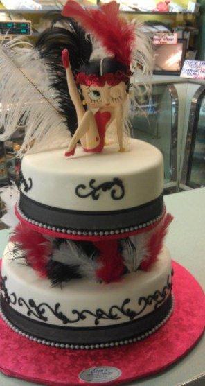 Betty Boop Cake 2 Tier Fondant - B0770