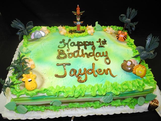 Jungle Theme 1st Birthday Cake | Doorstep Cake