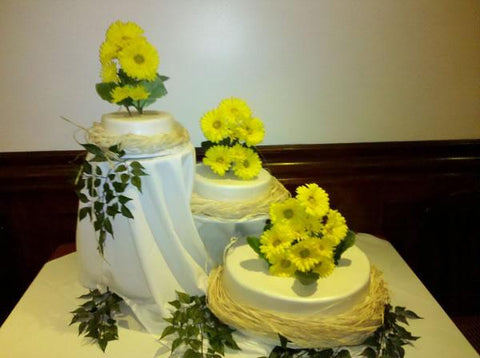 Bridal Shower Cake Tower Fresh Flowers - W163