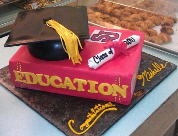 Gold Book and Cap Graduation Cake – Sarkis Pastry