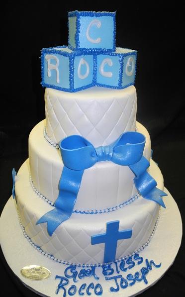 Religious Baby blocks Cakes - R035