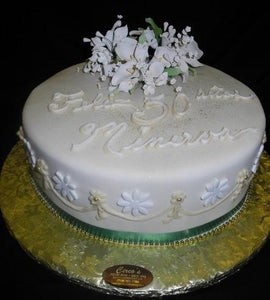 Elegent 50th Birthday Cake - B0107