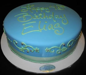 1 Tier Fondant  Cake