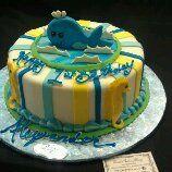 Baby Shower Whale Theme Cake  1 tier - BS118