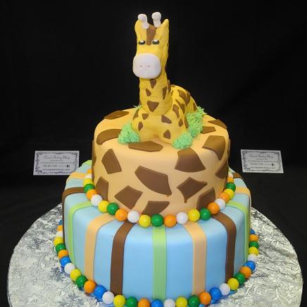 Animal Them Baby Shower Cake - BS063