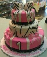 Zebra Strip Cake