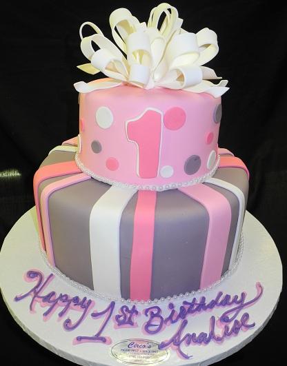 Number 1 Birthday Cake Pink - Bakealous