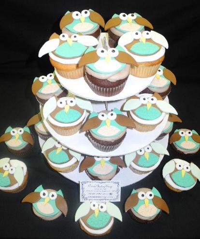 Owl Cup Cakes tower - CC061