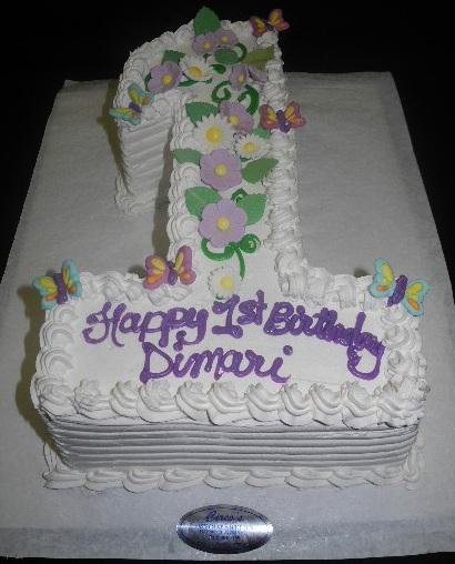 Number 1 Cake - B0476 – Circo's Pastry Shop