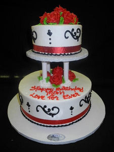 Stacked Wedding Cake - W080