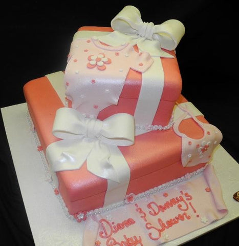 Baby Shower Gift Box Cake - BS112