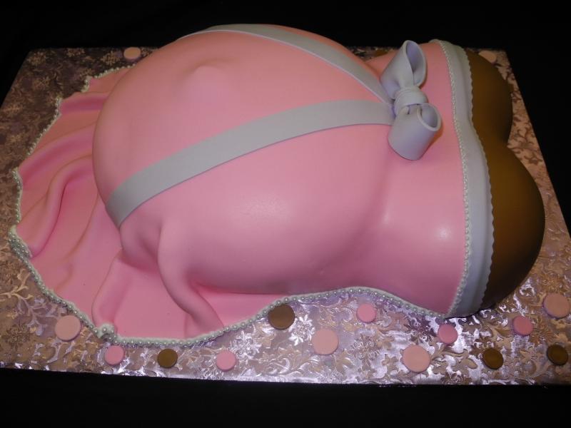 Girl Baby Shower Belly Cakes - BS191
