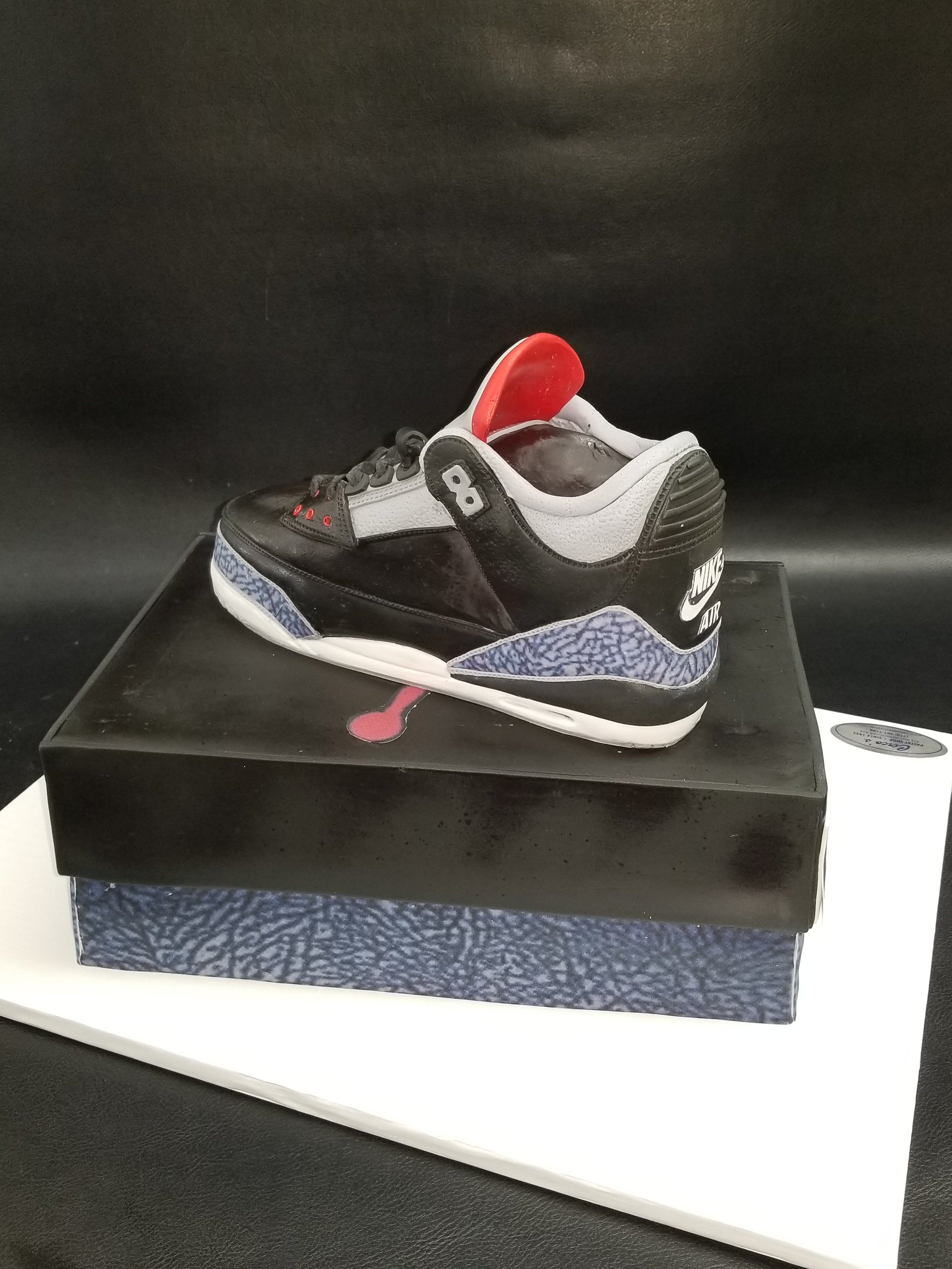 How to make a 10 inch Air jordan sneaker cake from a 9 x 9 inch cake. -  YouTube