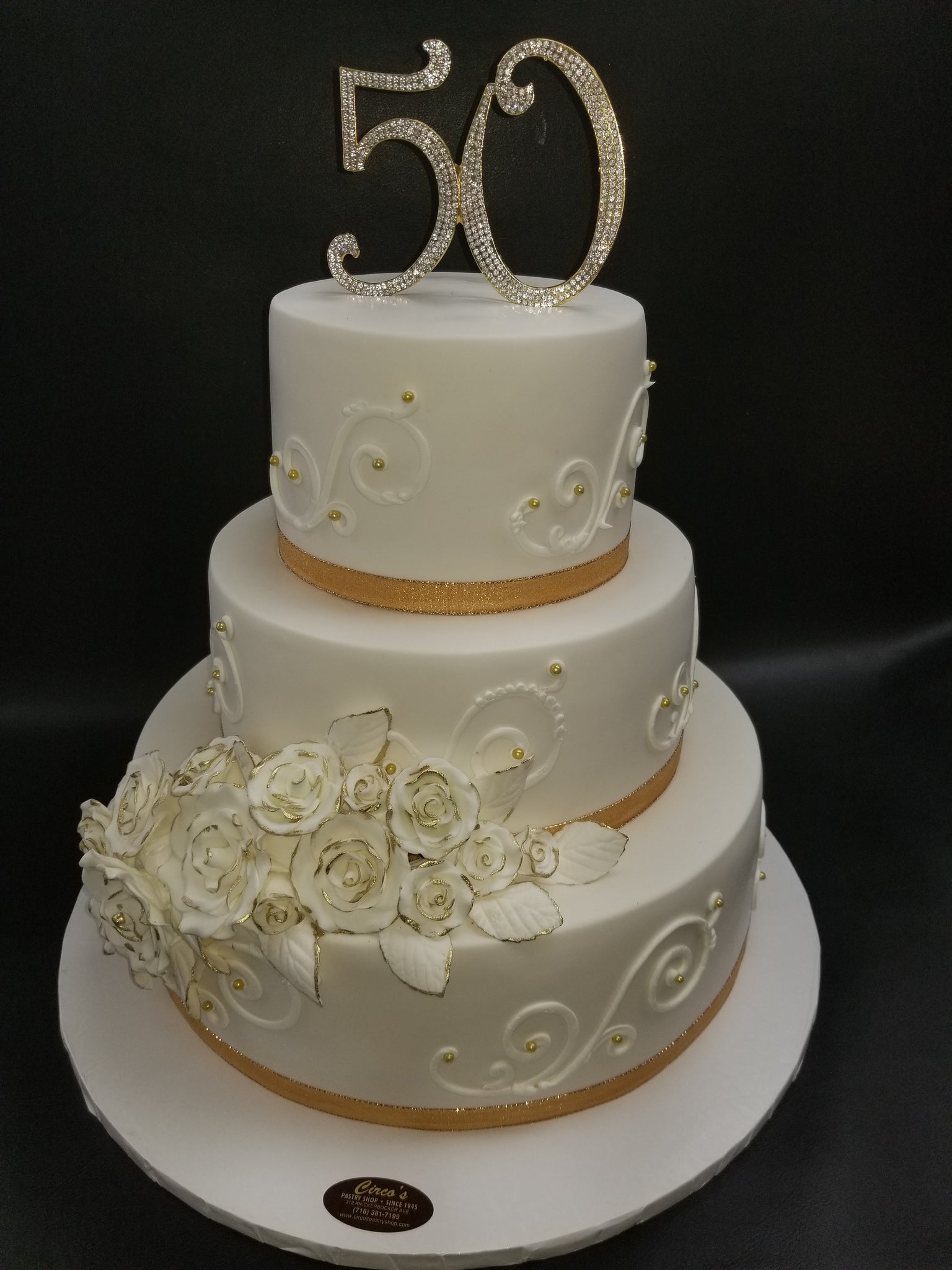Golden Wedding Anniversary Cake | celebration cakes