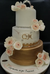 Engagement cake with ring. W192