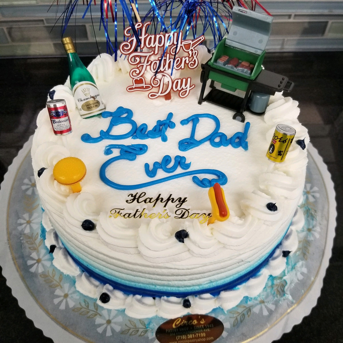 "Best Dad Ever" Cake 8 inch Round Cake For Local Delivery or  Pickup ONLY