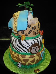 Baby Shower Safari Theme Cake - BS048