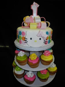 Hello Kitty Cupcakes and Custom Cake - CC006