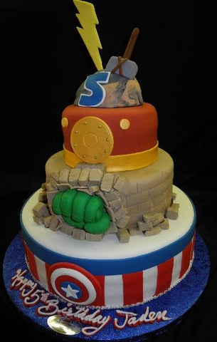 Super-hero Birthday Cake - B0867