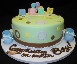 Babyshower Mint Green Cake - BS131