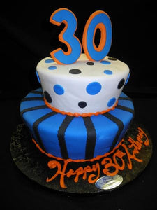 Birthday Cake with Mets Colors and Design - B0767