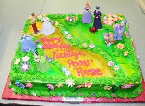 Princess Whip Cream Birthday Cake - B0408