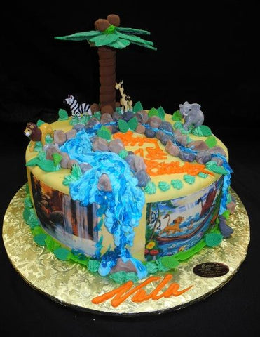 Jungle and The Lion King Birthday Cake - B0580